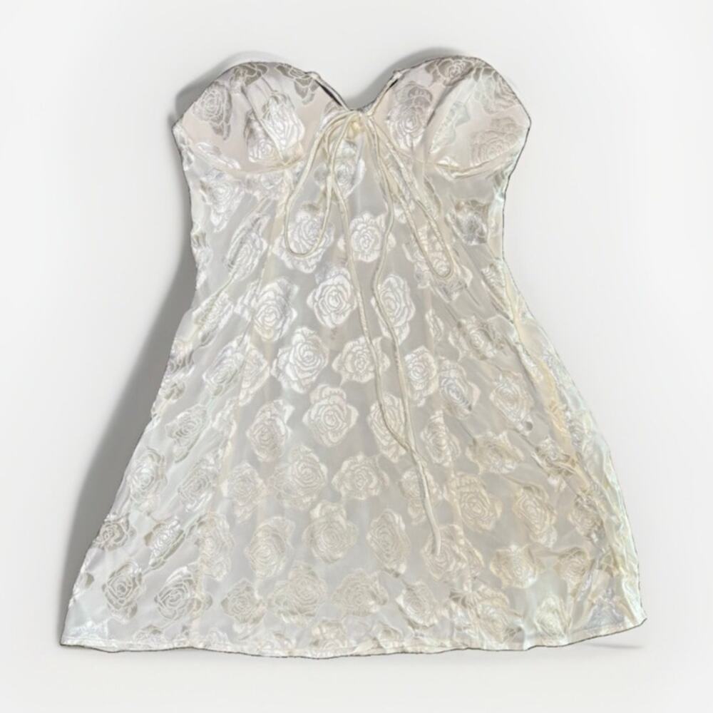 For Love & Lemons Ivory Floral Lace Dress Women S XS